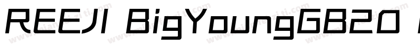 REEJI BigYoungGB20 Flash Medium字体转换